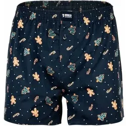 HAPPY SHORTS Happy Shorts Herren Webboxershorts - X-MAS, American Style, Baumwolle, Weihnachtsprint, Größe S in Bunt Bunt