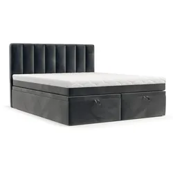 BOXBETT Lume 140/200 cm Anthrazit im Paros Stoff