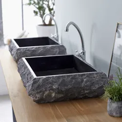 Waschbecken aus Marmor Scrula Slim black