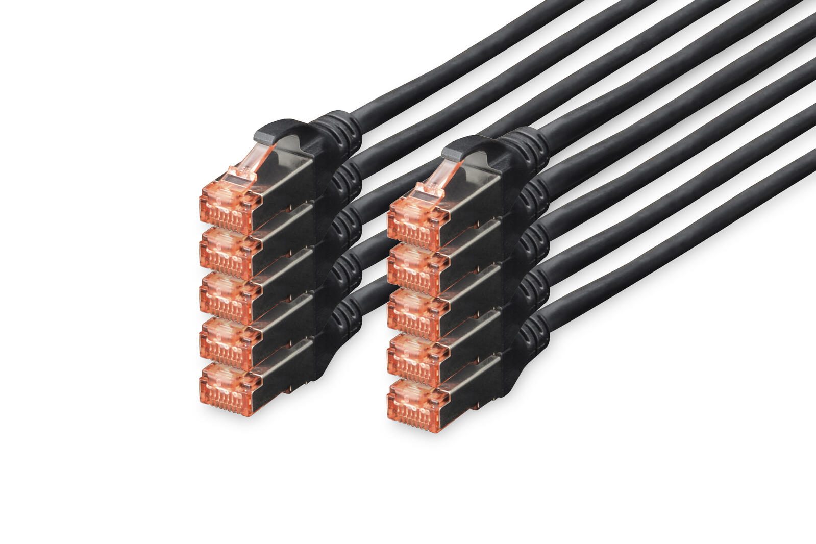 Digitus CAT 6 S/FTP Patchkabel, 10 Stück DK-1644-030-BL-10
