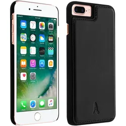 Akashi ALTCOQCUIRP876BLK (Apple iPhone 6 Plus, Apple iPhone 6s Plus, Apple iPhone 7 Plus, Apple iPhone 8 Plus), Smartphone Hülle, Schwarz