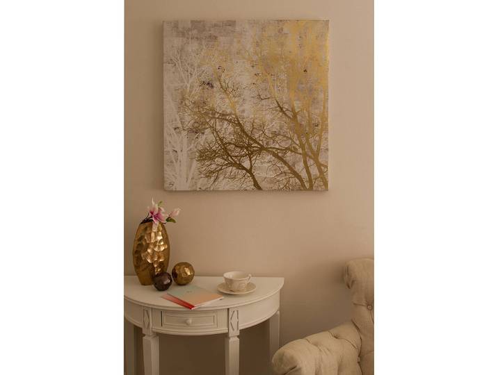 home24 Afbeelding Boom III linnen wit 80 x 80 x 3cm