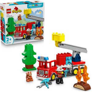 LEGO-DUPLO 10473 Löschauto mit Schlauch und Feuerwehrmann, ab 2 Jahre, 28 Teile