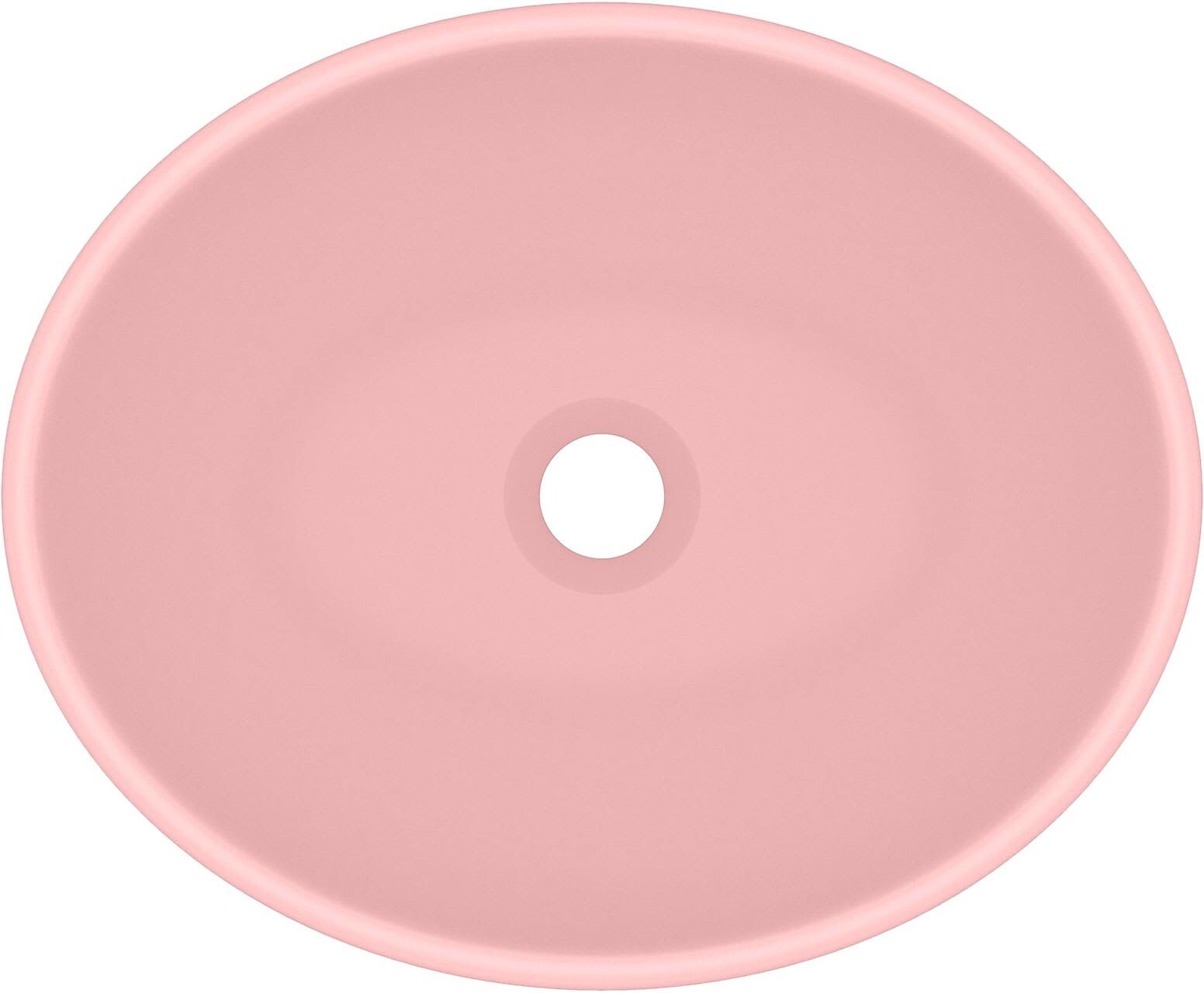 vidaXL Lavabo ovale de luxe Rose mat 40x33 cm Céramique