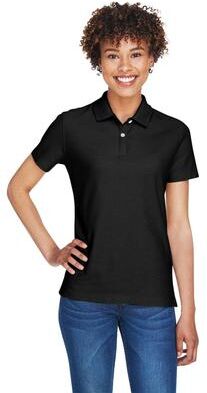 Devon & Jones DG150W Women's DRYTEC20 Performance Polo Shirt in Black size Large