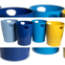 Exacompta 45302D 8x BEE BLUE, Papierkorb ECOBIN, 263x263x335 mm, sortiert - Farben sortiert