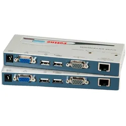 Roline Smart KVM Verlängerung über RJ-45, VGA, USB, KVM Switch, Grau