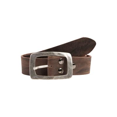 Ledergürtel RETTUNGSRING GÜRTEL, Damen, Gr. 80, braun (dunkelbraun), Rindsleder, unifarben, Gürtel Ledergürtel, im rustikalen Jeans-Look