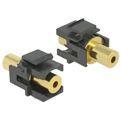 DELOCK 86383 - Keystone Klinkenb.3,5mm 4pin>3,5mm 4Pin schw.