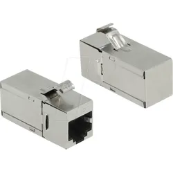 DELOCK 87142 - Keystone Modul RJ45 Buchse > Buchse,  Cat.6A, 90° gewinkelt