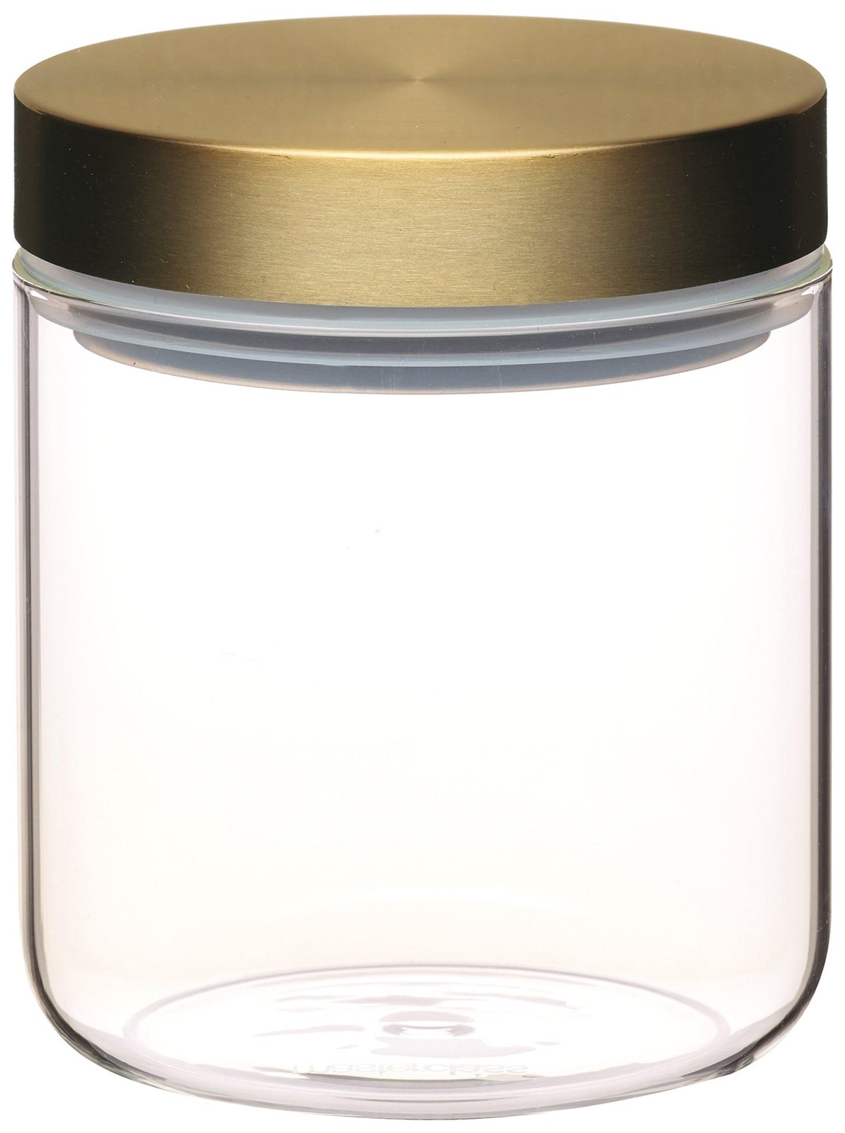 KitchenCraft MasterClass Luchtdichte voorraadpot van glas met metalen deksel, transparant, 700 ml