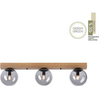 JUST LIGHT Deckenleuchte "GREEN WIDO", braun (holz, natur), 3, H: 21,5cm, 1 Stk., Leuchten, Deckenleuchte