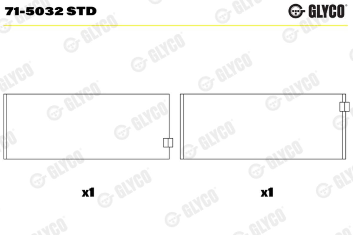 Pleuellager GLYCO 71-5032 STD