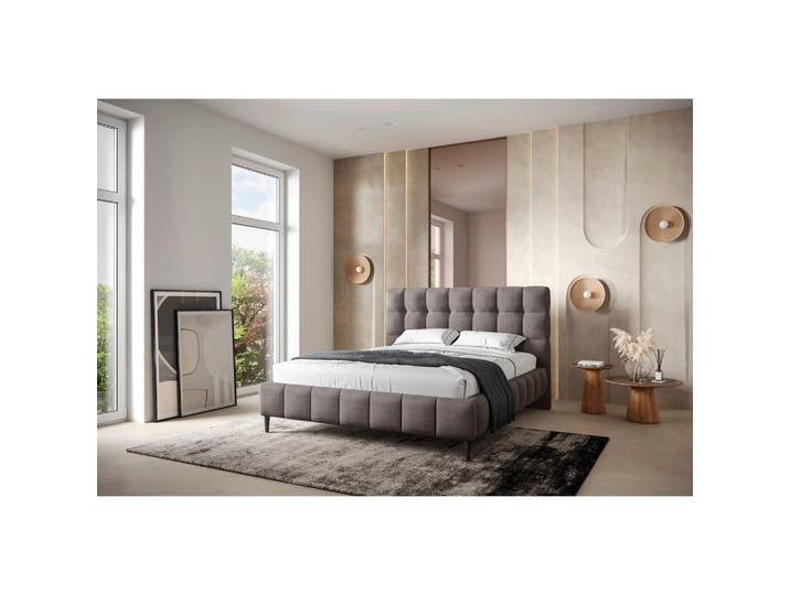 Livetastic Polsterbett, Schlamm, 180x200 cm, Lattenrost, gepolstertes Kopfteil, Stoffauswahl,nicht verstellbar, alternative Größen erhältlich, Schlafzimmer, Betten, Polsterbetten