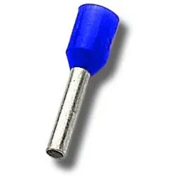 100 Stück Isolierte blaue Aderendhülse verzinnt 2,5mm2 x 8 mm 003439/16