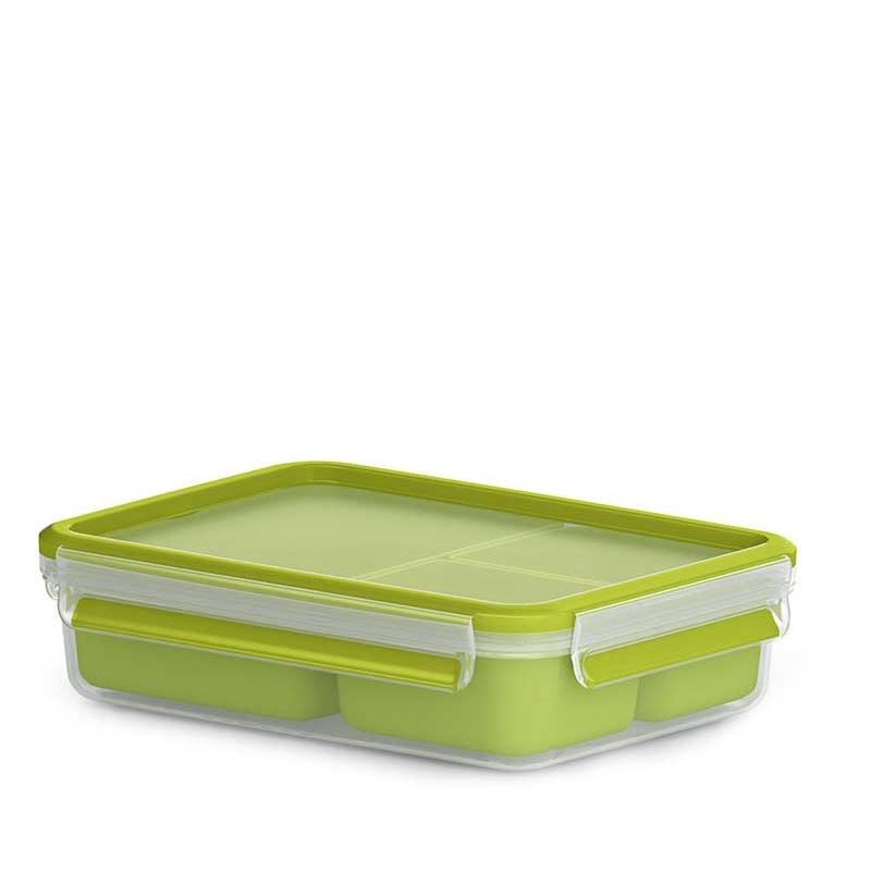 Emsa Snackbox CLIP & GO, 1,2 Liter, transparent / grün
