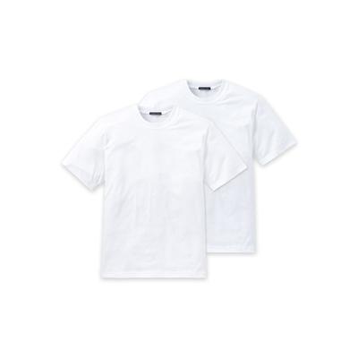 Unterhemd SCHIESSER "T-Shirt American T-Shirt 2er Pack", Herren, Gr. 3XL, N-Gr, weiß, Obermaterial: 100% Baumwolle CO., Unterhemden Unterhemd