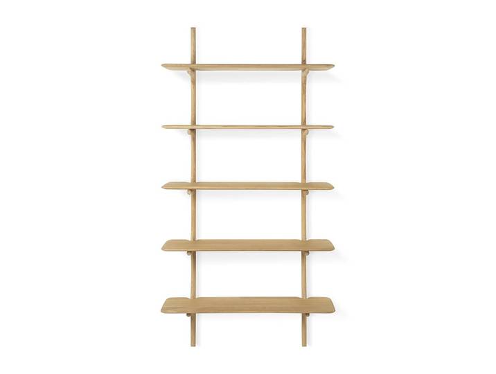 ETHNICRAFT bibliothèque murale avec 5 étagères PI (Chêne - bois massif)
