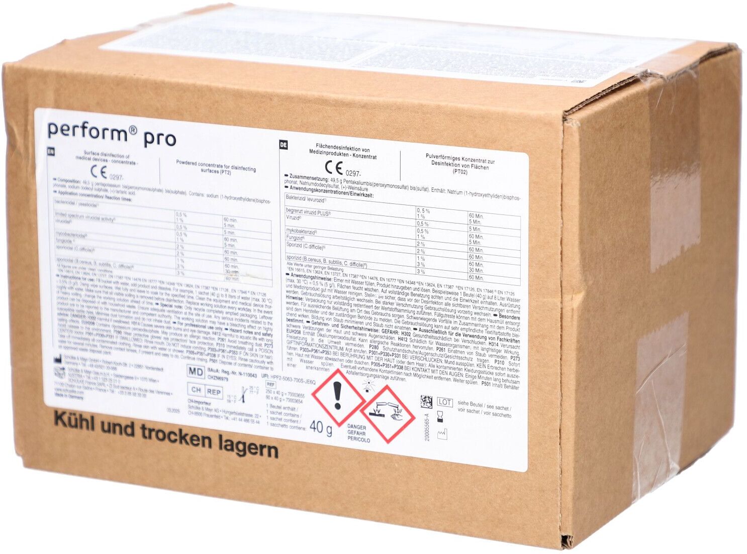 schülke Perform pro Flächendesinfektion Pulver 60x40 g