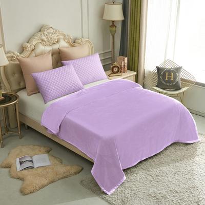 Shop Station Faux Mink Blanket Reversible Plush Warm Winter Blanket For Queen Beds & Cozy Lounging 50x60inch purple