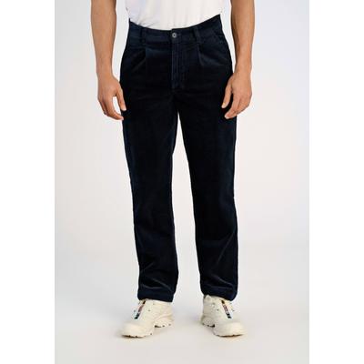 Cordhose LINDBERGH "Cordhose Relaxed Fit", Herren, Gr. 30, Länge 30, blau (navy), Obermaterial: 100% Baumwolle, unifarben, relaxed fit, Hosen Cordhose
