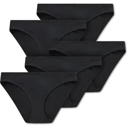 Tchibo - 5 Slips - Damen - Gr. S - schwarz