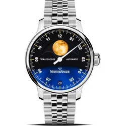 Meistersinger Meisterstücke Stratoscope Gold ST982G - blau,schwarz,silber - 43mm
