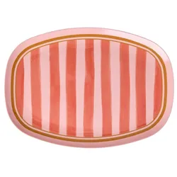 RICE Rechteckige Melaminplatte Organic Stripes, L30 x B22 cm