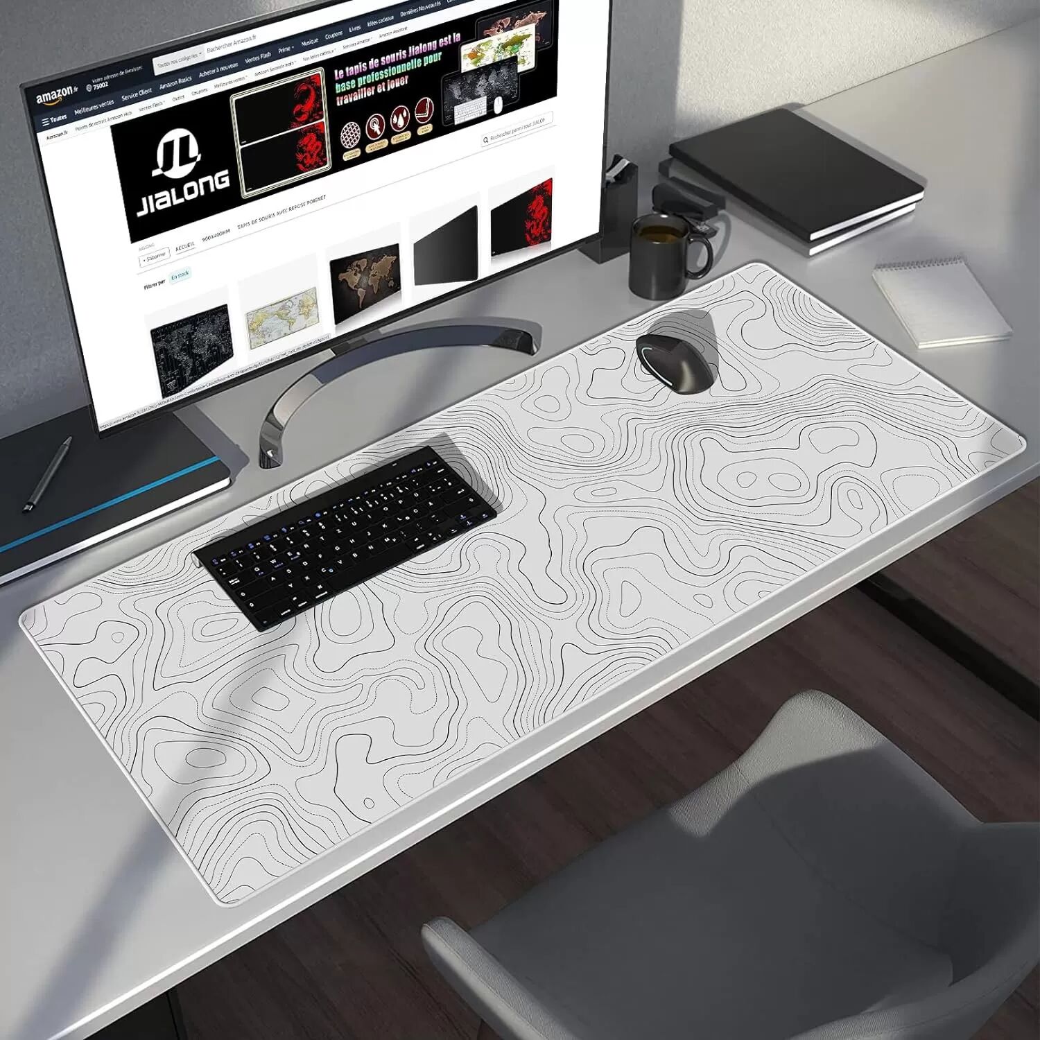 INF Tapis de souris de grande taille S Blanc