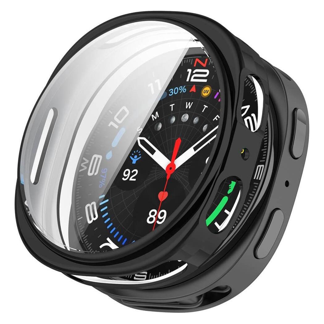 Cover-Discount Samsung Galaxy Watch 8 - Gummi Schutz Case Metall-Look (69310412)