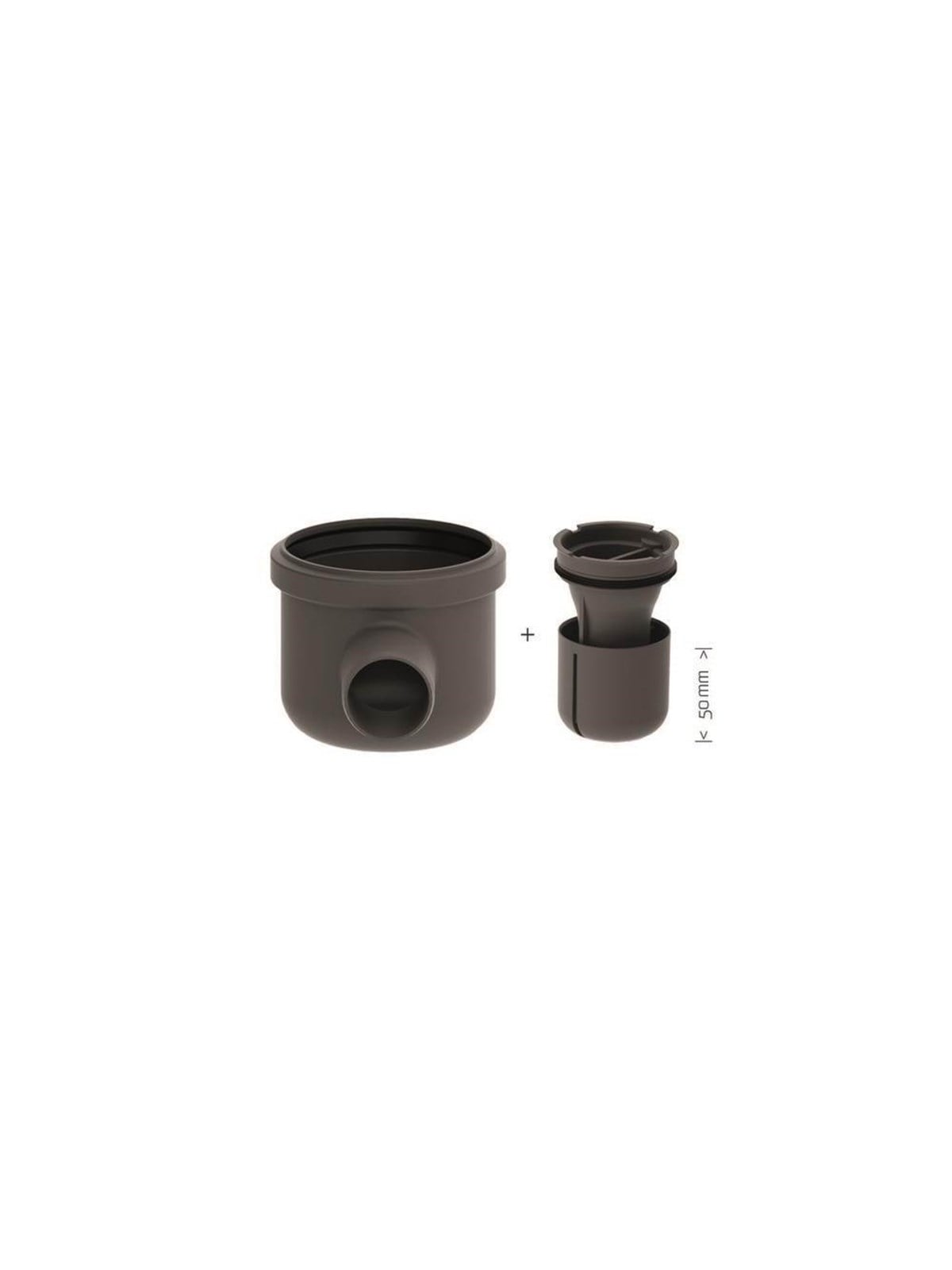 Unidrain Drain unit w/horizontal outlet Ø50 mm incl. water trap corner drain