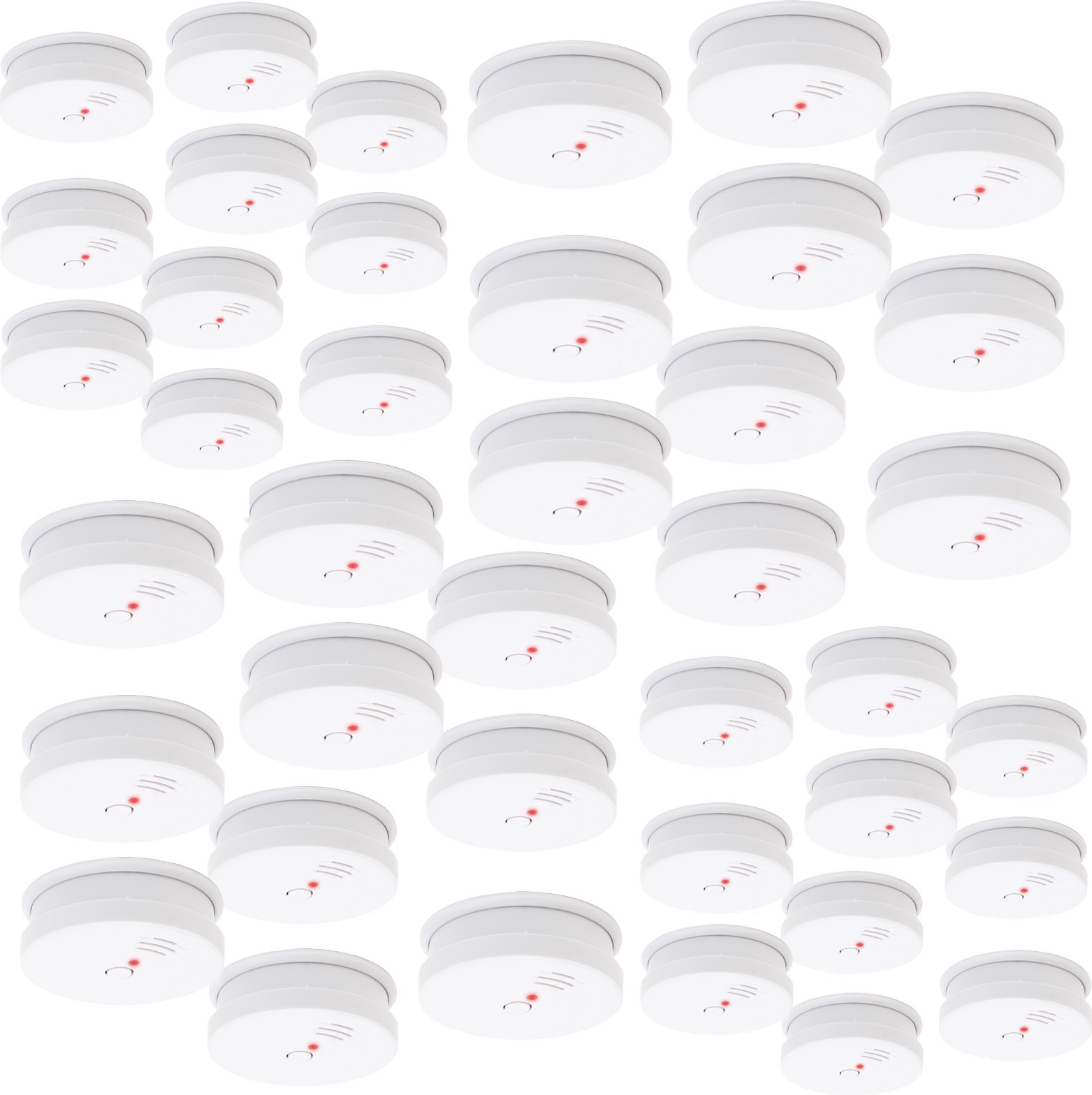 120x Rauchmelder mit 9V Batterie, Lange Lebensdauer, Lautstärke Alarm 85dB, Brandmelder kabellos, DIN EN 14604