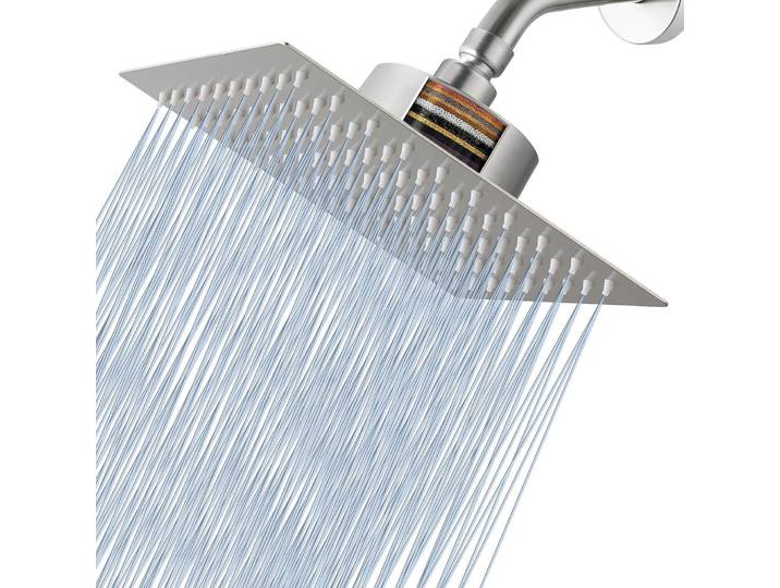 Regenduschkopf mit Filter, Edelstahl, Nickel Gebürstet, 20cm