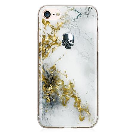 Swarovski Treasure Alabaster/Silver Skull / Ochranný kryt / Apple iPhone 8 (Apple iPhone 8) (IP8-TR-WH-SVN)