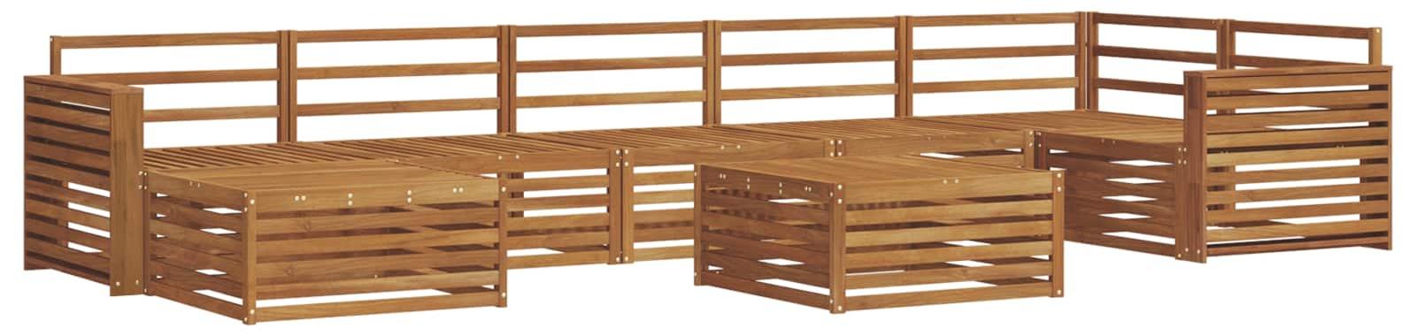 Outdoor-Sofagarnitur 8 pcs Natur