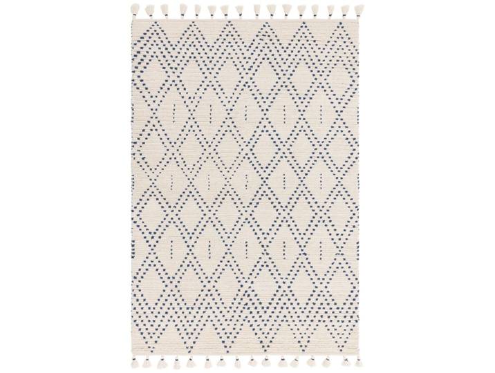 Tapis de salon en laine beige 120x170 cm