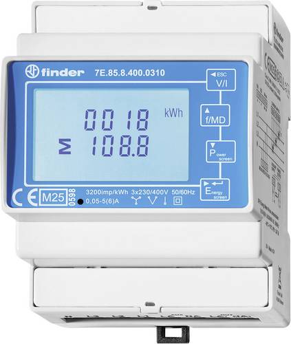 Finder 7E.85.8.400.0312 7E.85.8.400.0312 Energiezähler digital 1St.