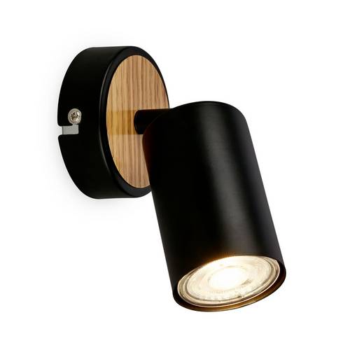 Briloner TIB 2172014 Wandleuchte GU10 9W LED Schwarz, Holz