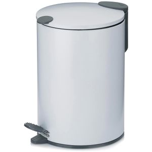 Kela Mülleimer Mats, 23613, weiß, Kosmetikeimer aus Metall, 3 Liter
