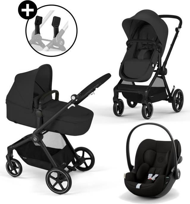 Kinderwagen-Set 3in1 CYBEX EOS Plus, Kindersitz Cloud G i-Size, Umwandlungsfähig von Babywanne zu Sitz, inklusive Adapter