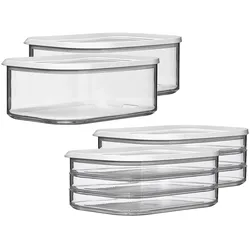 Mepal Aufschnittdosen Modula, Vorratsbehälter, Weiss, Transparent