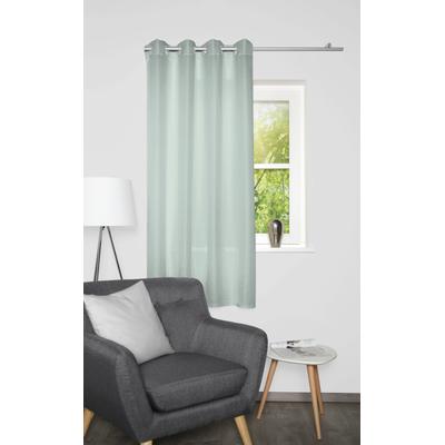 Vorhang HOME BASICS "BENOGA", grün (mint), B:135cm H:175cm, Polyester, Gardinen, Ösenschal, Uni, Dekostruktur