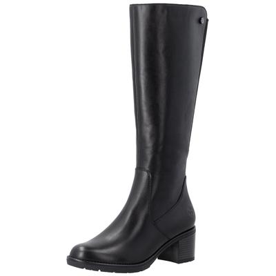 Schnürstiefel REMONTE "Remonte Stiefel Leder", Damen, Gr. 41, schwarz, Leder, Schuhe Schnürstiefel