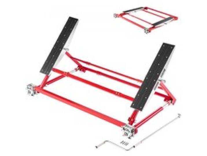 VEVOR Tragbare Hebebühne 2000 kg Tragkraft, Stahlkonstruktion mit Schnellheber & 585 mm Max. Hubhöhe & Verstellbarer Breite & Räder, Hebevorrichtung für Pkw Kleintransporter, für Garage Werkstatt