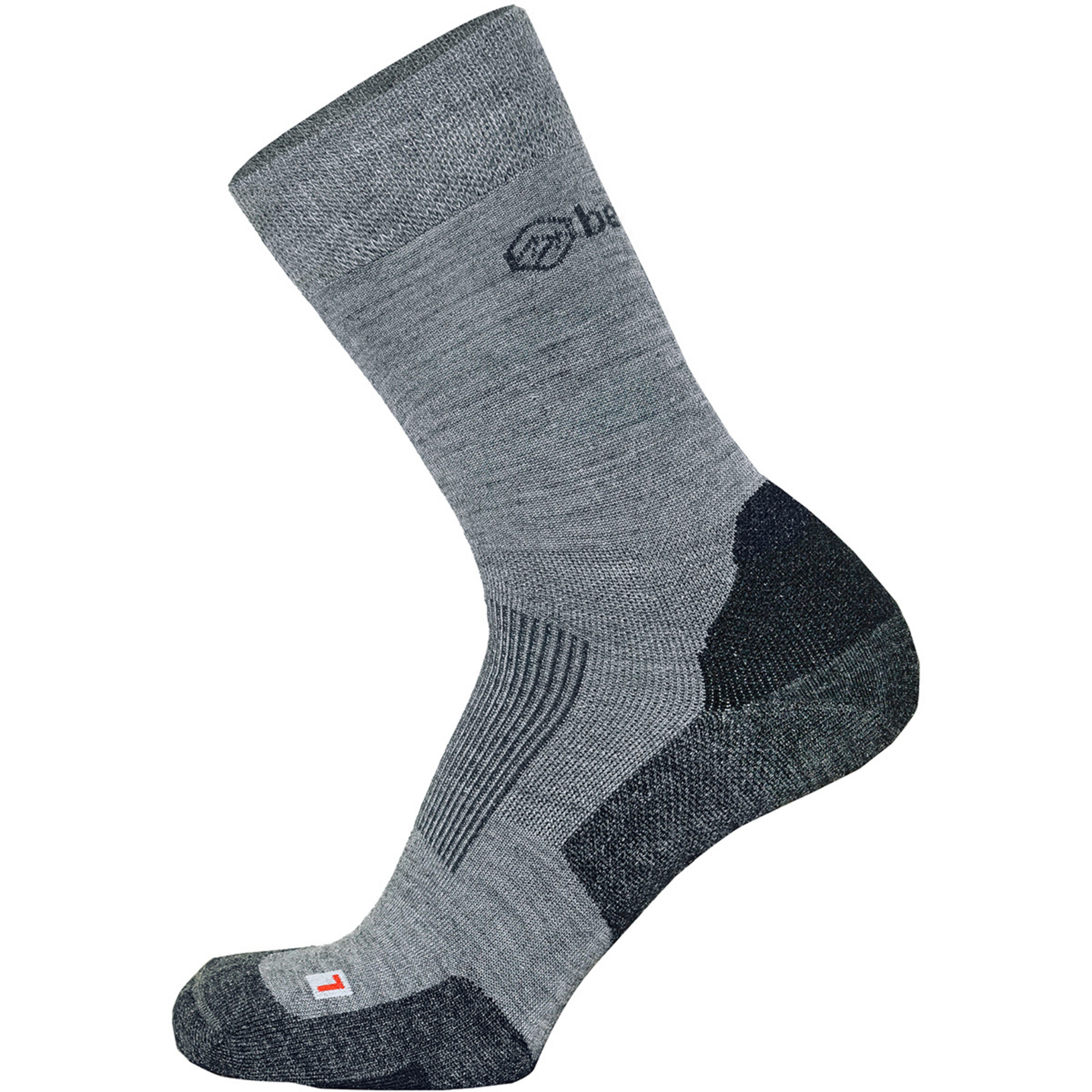Bergzeit Basics Bergzeit Merino Wandersocken grau Größe 42 Camping Atmungsaktiv Merinowolle