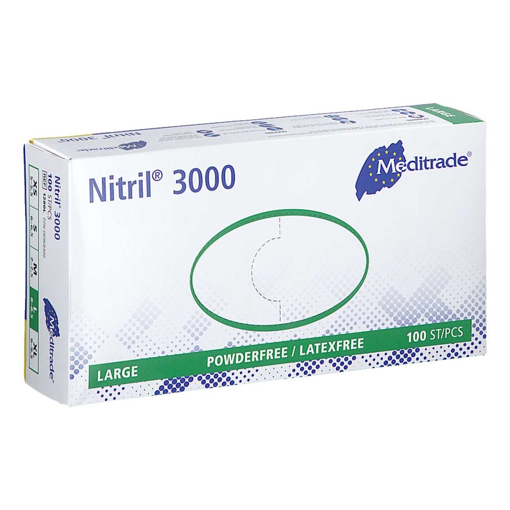 Meditrade GmbH Nitril 3000 Unt.handschuhe unsteril L 06968300