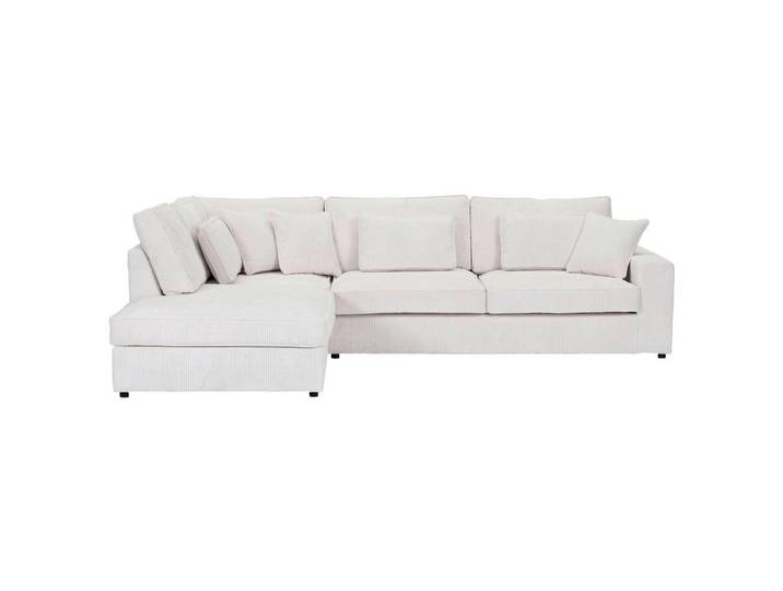 Carryhome Ecksofa, Natur, Kunststoff, Füllung: Schaumstoffflocken,Schaumstoffflocken,Schaumstoffflocken, Ottomane links, L-Form, 307x228 cm, seitenverkehrt erhältlich, Rücken echt, Wohnzimmer, Sofas & Couches, Wohnlandschaften, Ecksofas