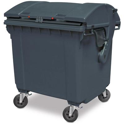 BRB Müllcontainer/Großmüllbehälter 1100 Liter, nach EN 840, Runddeckel, mit Aufnahme-Kammleisten, anthrazit