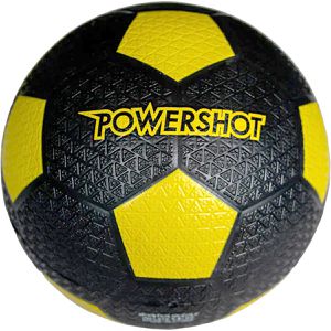 Powershot Fußball Futsal, Indoor & Outdoor, Größe 4, 400 Gramm, schwarz/gelb, Futsal- & Trainingsball