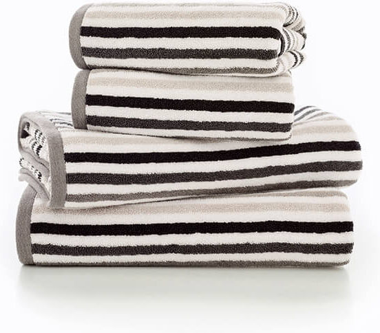 Deyongs Bliss Linear Stripe Towels Chrome